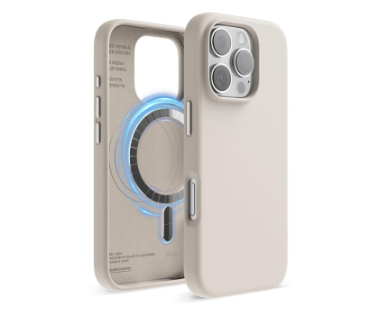 Etui do telefonów Elago Magnetic Silicone do iPhone 16 Pro Stone ES16MSSC63PRO-ST